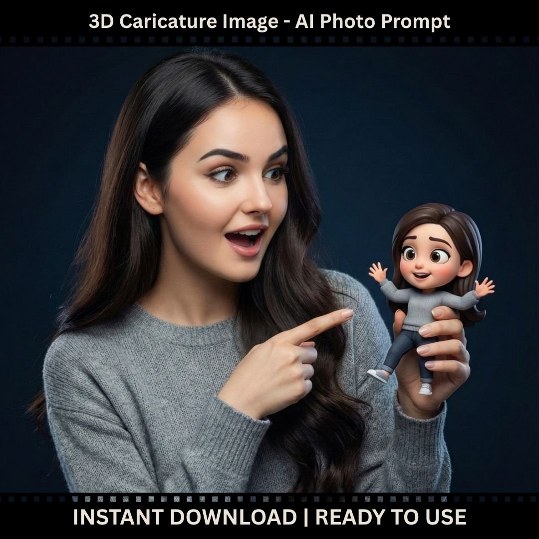 3D Caricature Image - AI Photo Prompt for The Double Trouble