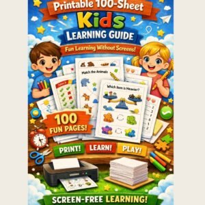 Printable 100‑Sheet Kids Learning Guide