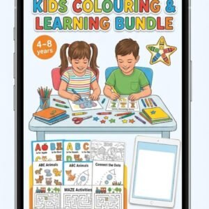 Kids Colouring & Learning Bundle – 1000+ Printable Activity Sheets for Fun Learning