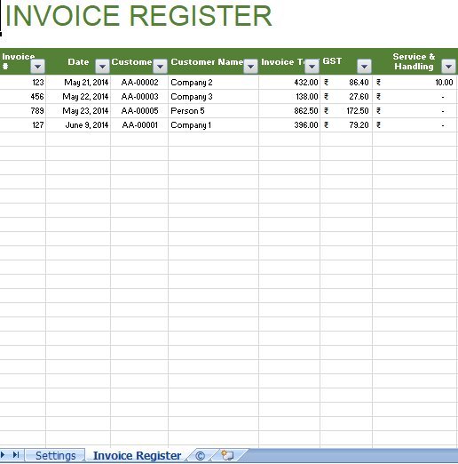 Editable Invoice Template In Excel - Image 4